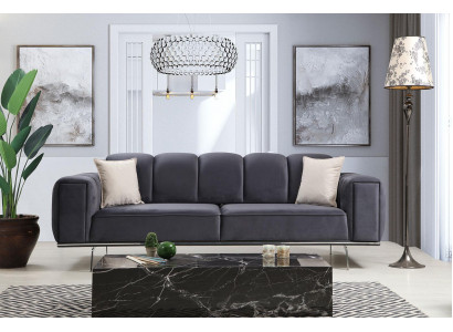 Modern three-seater couch fabric sofa upholstered sofa gray sofa fabric 3 seats